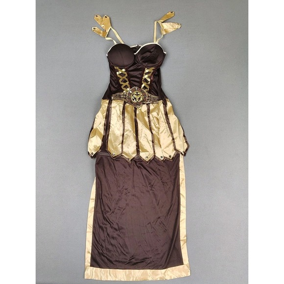 Dreamgirl Dresses & Skirts - Dreamgirl Cosplay Warrior Queen Dress Skirt Medium Brown Gold Convertible Costum